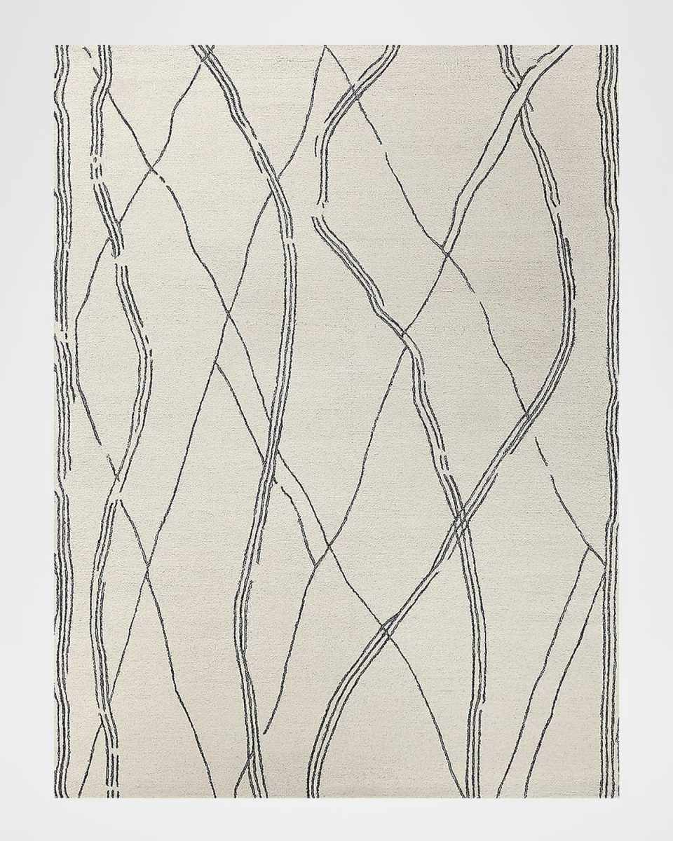 Tangiers Hand-Tufted Ivory/Black Rug, 8' x 10'